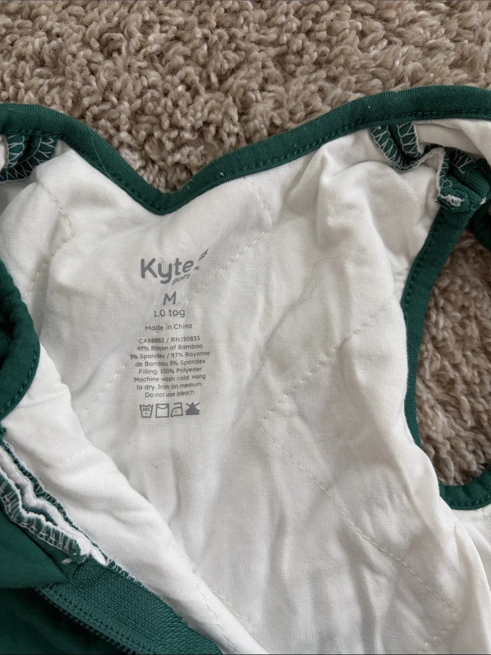 Medium Green 1.0 TOG Kyte Baby Sleep Sack